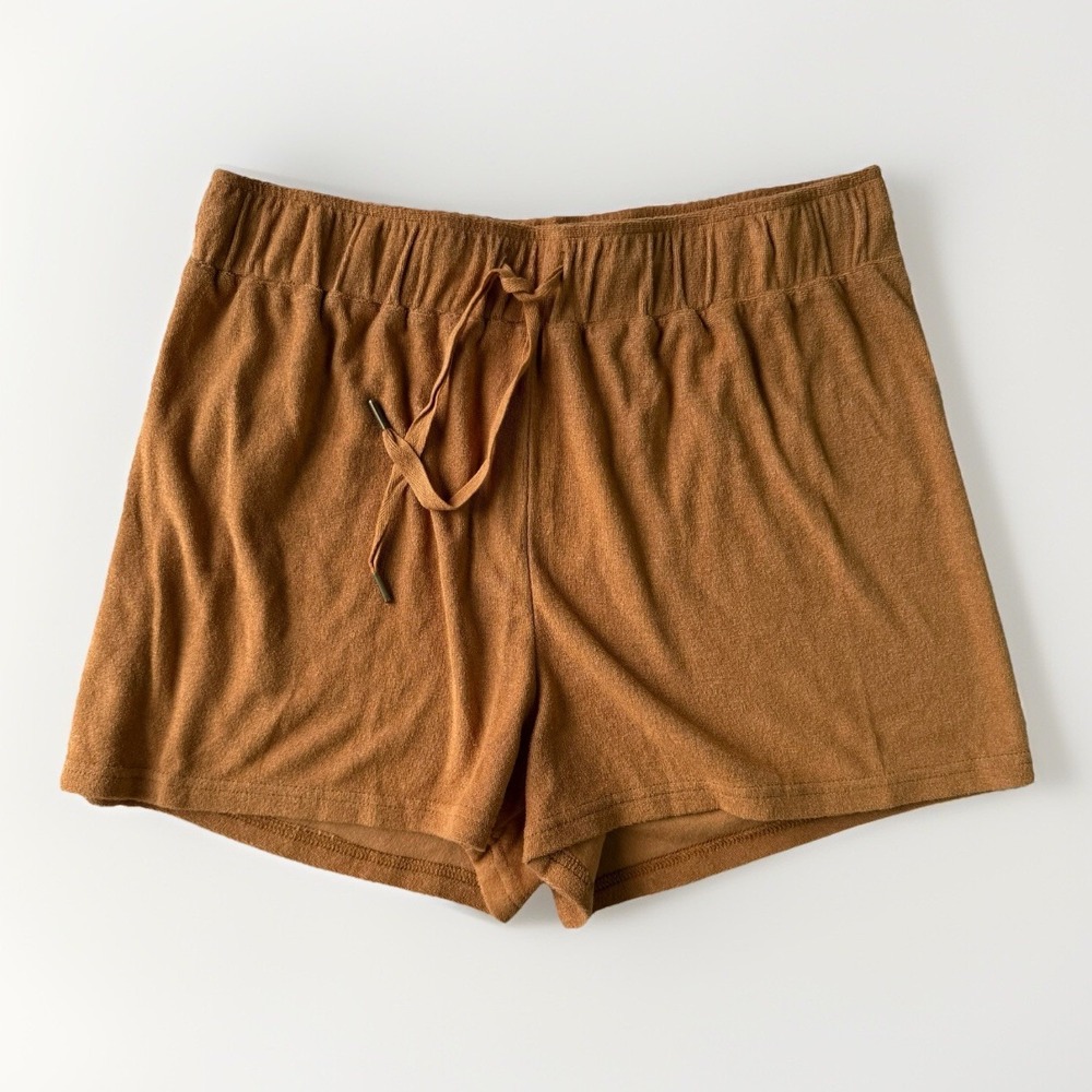 Dandy Del Mar Women's Terry Shorts‎ Size Large Burnt Sienna 2" Inseam Resortwear